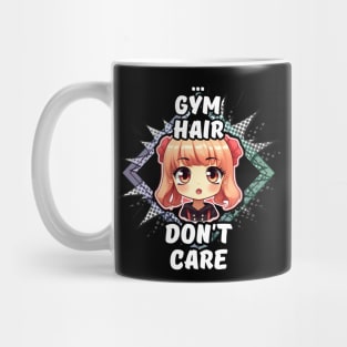 Kawaii Gym Hair Don't Care Anime Mug